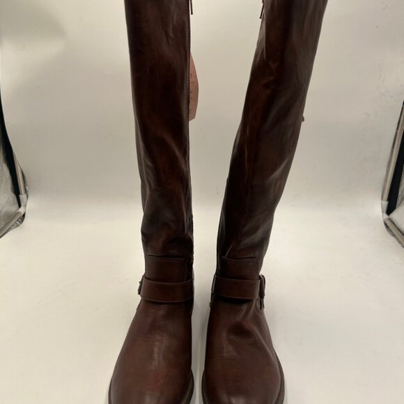 Euro soft tall brown lace up boots - Picture 4 of 8